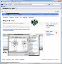 Screen capture of the online tour for Font Explorer X Pro.