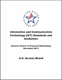Description: Cover of the U.S. Access Board's Draft Information and Communication Technology (ICT) Standards and Guidelines, releaed for public comment March 2010.