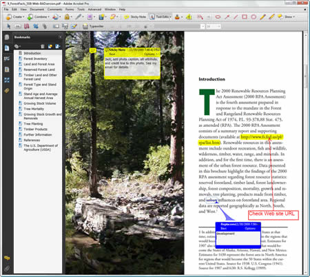 Sample of PDF with editorial comments